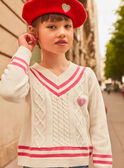 Ecru cable-knit sweater GOSSIPETTE / 23H2PFD1PUL001