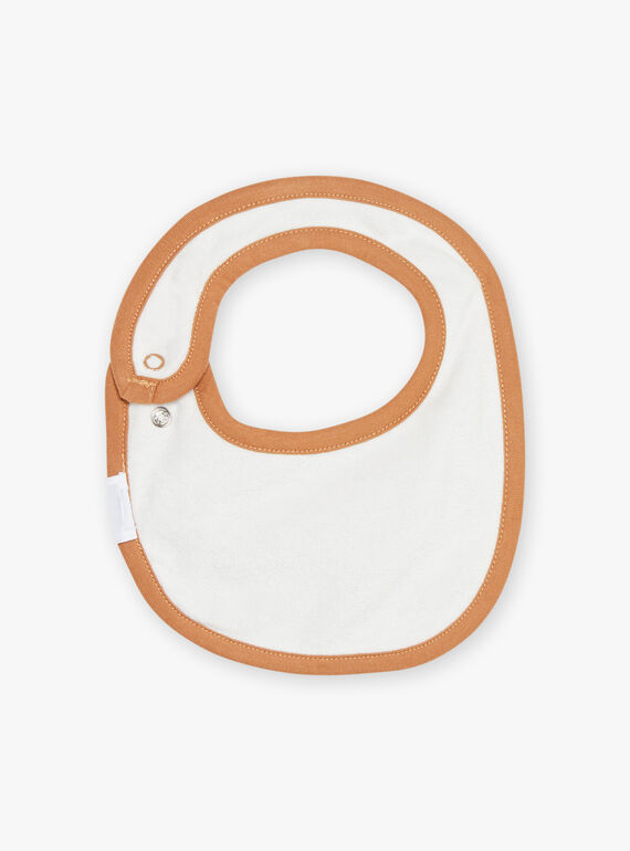 Set of 3 caramel and ecru jersey bibs GOUKE / 23H0AMB1BAV420