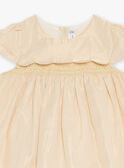 Sequined gold dress with short sleeves GATINA / 23H1BFN1ROB954