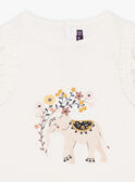 Ecru t-shirt with elephant print FLITIETTE / 23E2PFP1TMC001