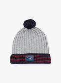 Child boy knitted hat with pompons BUBONAGE / 21H4PGE1BON943