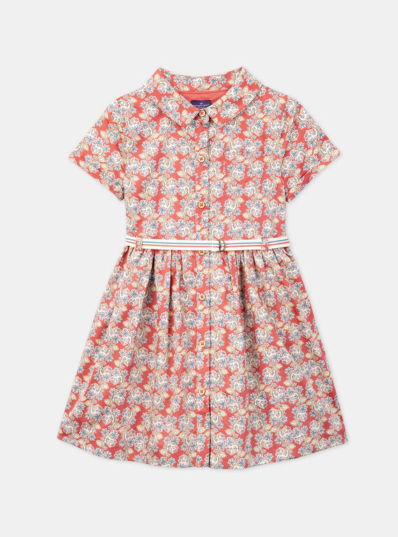 Floral cotton satin shirt dress | Girl | Sergent Major