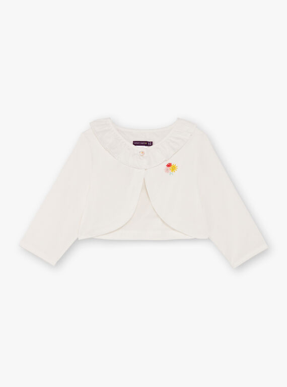 Girl's ecru vest TAYEPETTE / 20E2PFZ1CAR001