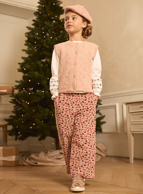 Pink copper CARDIGAN WHITHOUT SLEEVES LOIPULETTE / 24H2PFU1CSMK007