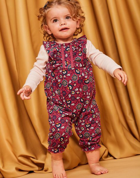 Floral print corduroy jumpsuit DAMELISSA / 22H1BFU1SAL712