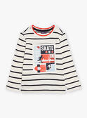 Off-white and black sailor-style T-shirt GOPIQAGE / 23H3PGD2TML001
