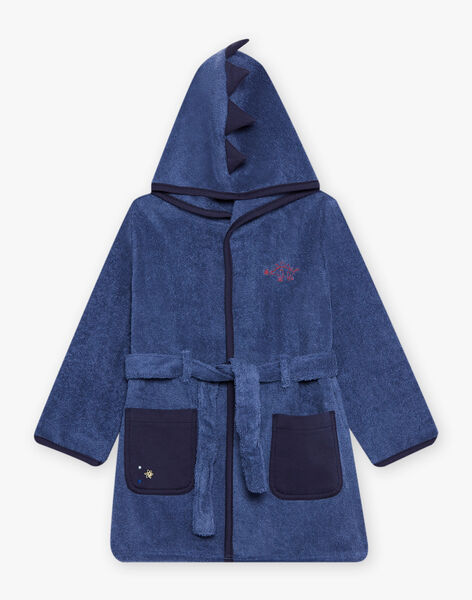 Blue terry cloth bathrobe with hood DEPEIGNAGE / 22H5PG21PEIC203