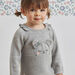 Baby girl's mottled grey knitted sweater