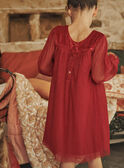 Red velvet and sequined tulle dress GLYREDETTE / 23H2PFN3ROBF529