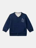 Reversible blue and ecru cardigan LADRISTO / 24H1BGJ1GILC230