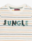 Child boy's ecru striped jungle t-shirt CETIRTAGE / 22E3PG91TMC001