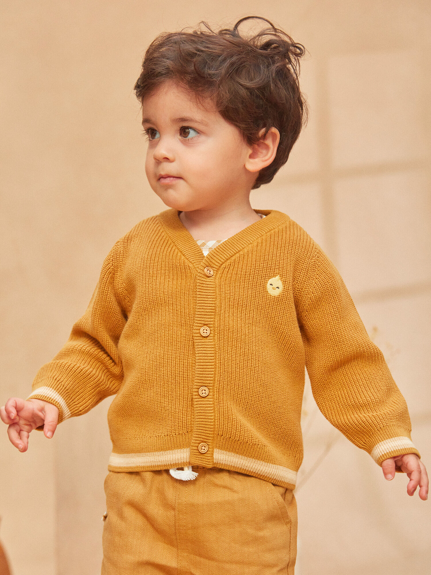 Baby girl sale mustard cardigan