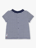 Navy blue and white striped jersey T-shirt FAKRAIG / 23E1BGC1TMC001