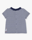 Navy blue and white striped jersey T-shirt FAKRAIG / 23E1BGC1TMC001