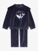 Midnight blue pyjama top and bottoms GRUKLETTE / 23H5PF23PYJ705