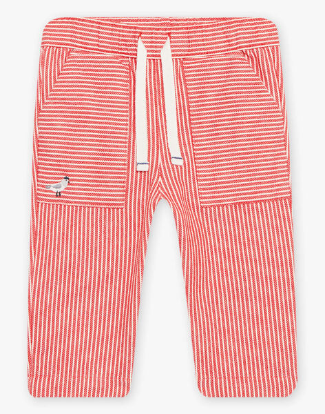 Red and ecru striped pants DAECTOR / 22H1BGE2PAN050