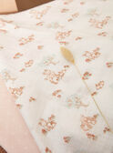 Set of 2 light pink and ecru organic cotton gauze swaddles GORGETTE / 23H0AFB1LAN001