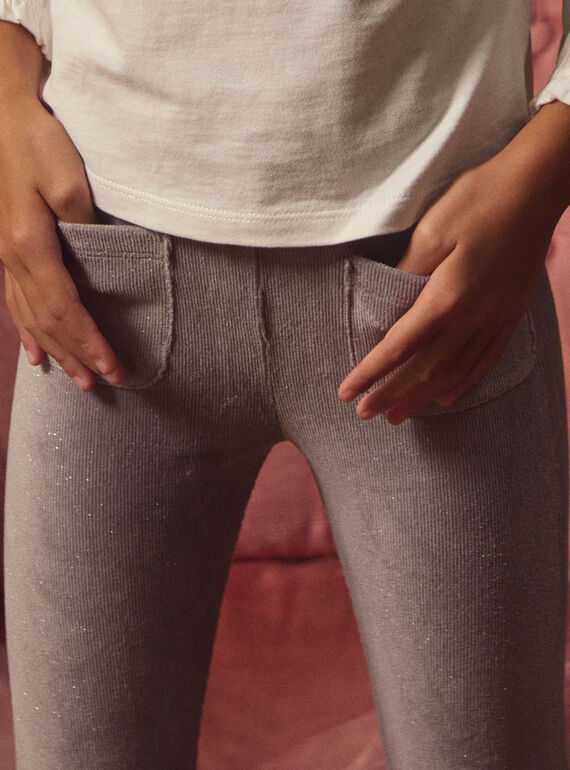 Grey LEGGINGS (bottom) LADEGETTE / 24H2PFQ1LG940