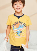 Yellow and dark blue pajamas with dinosaur print FLOSUNAGE / 23E5PG36PYJB106