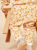 Off white fleece jogging suit with floral print FABRITA / 23E1BF81JGB001