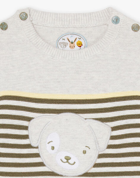 Baby boy's ecru teddy bear sweater CACOLIN / 22E1BGB1PUL001