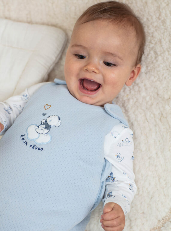 Blue baby sleeping bag for boys BOALEM / 21H0AG41TUR219