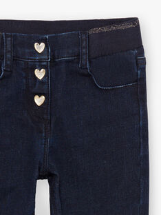 Girl's raw denim jeans BROGINETTE1 / 21H2PFB2JEAK005