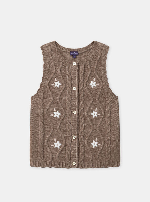 Brown CARDIGAN WHITHOUT SLEEVES NIFLORETTE / 25H2PFL1CSM821