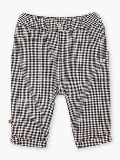 Baby boy's black and white checkered pants BADARIUS / 21H1BG21PAN090