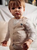Beige linen sleeveless jacket FAEDOUARD / 23E1BGI1VSMA013