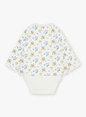 Ecru floral-print T-shirt bodysuit GAEMILIE / 23H1BF91BOD001