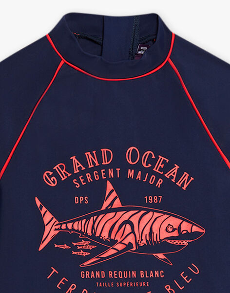 Child boy navy blue shark t-shirt CYUVAGE / 22E4PGO1TUV622