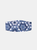 Blue and white headband with floral print LACHLOE / 24H4BFJ1BAN001