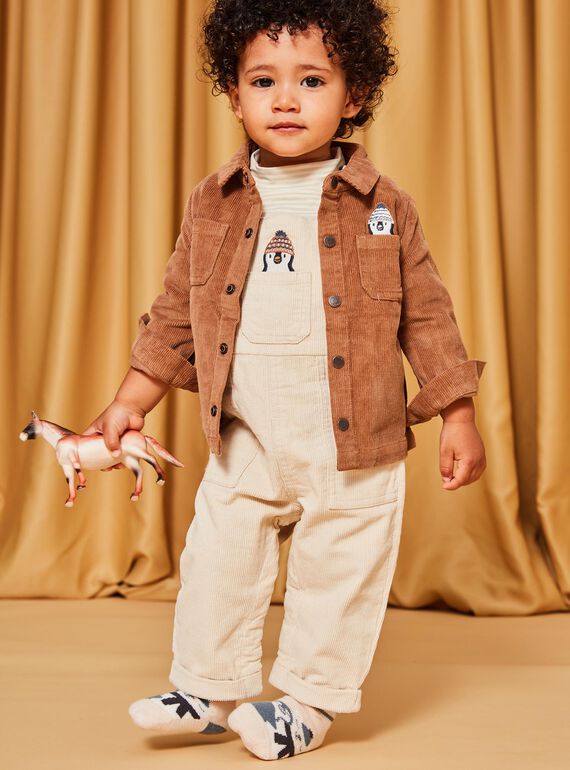 Brown corduroy overshirt DASEAN / 22H1BGY1SCH804