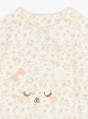 Baby girl pink floral print romper CEDANAE / 22E5BF43GRE001