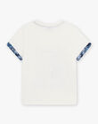 Off white T-shirt with cheetah and iguana design child boy CITIJAGE / 22E3PGK1TMC001