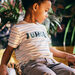 Child boy's ecru striped jungle t-shirt