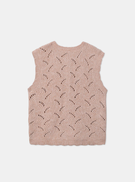 Pink copper CARDIGAN WHITHOUT SLEEVES LOIPULETTE / 24H2PFU1CSMK007