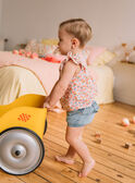 Baby girl blue denim shorts CAPHILIPA / 22E1BFM1SHOP272