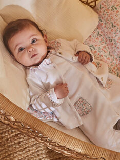 Velvet jumpsuit and jacket set with printed details girl birth COLOMBINE / 22E0NFC2ENS000