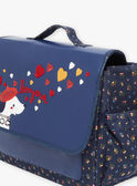 Canvas satchel with navy floral print DIGRANETTE / 22H4PFE2BES001