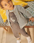 Baby boy's reversible green teddy vest CACRIS / 22E1BGB1GIL614
