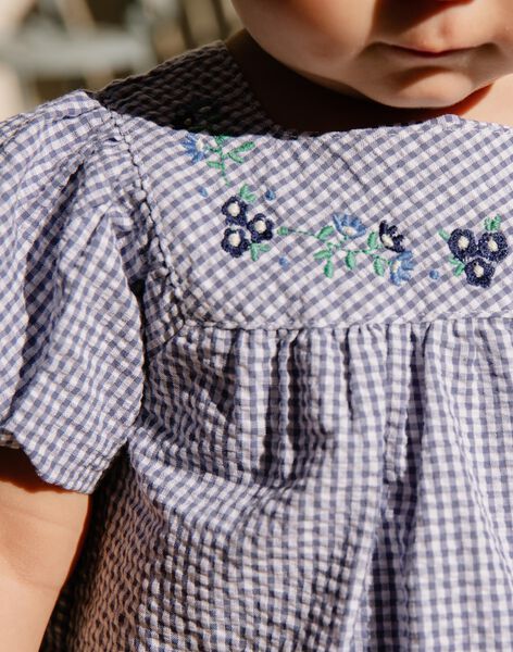 Gingham print seersucker dress FANONO / 23E1BFN1ROB070