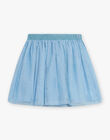Azure blue skirt child girl CHYJUETTEX / 22E2PFW2JUPC201