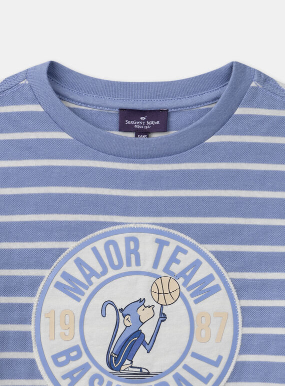 Violet blue TEE SHIRT SS MEMONKAGE / 25E3PG81TMC221