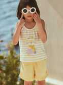 Yellow and white jersey tank top and shorts FRUBETTE / 23E2PFU3ENS001