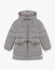 Child girl mouse grey hooded down jacket BLOZIKETTE / 21H2PFE3D3E904