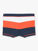 Orange and navy blue striped swim trunks KLURIVAGE / 24E4PGG3MAIF509