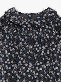 Slate blue floral corduroy dress GAROSELINE / 23H1BFR2ROBC203