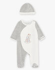 Baby boy velvet pajamas and matching hat DONG_B / 22H0NGH1GRE001